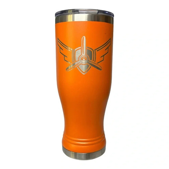 Polar Camel Pilsner Tumbler with Clear Lid 20 oz. Stainless Steel Aviation Plane - Picture 1 of 6